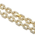 thumbnail image 3 of FEEL STYLE Male 12MM Zircon Gold Plated Rolo Chain Hip Hop Necklace for Men Women 24", 3 of 5