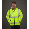 thumbnail image 2 of High Visibility Reflective Safety Jacket Workwear Waterproof Bomber Quilted Lining Jacket Lightweight for Women (Yellow,L), 2 of 4
