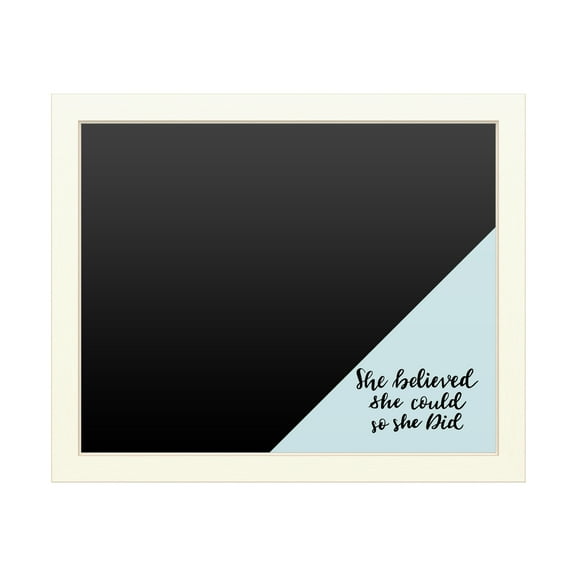 Trademark Fine Art 'She Believed She Could Blue' Chalkboard by ABC