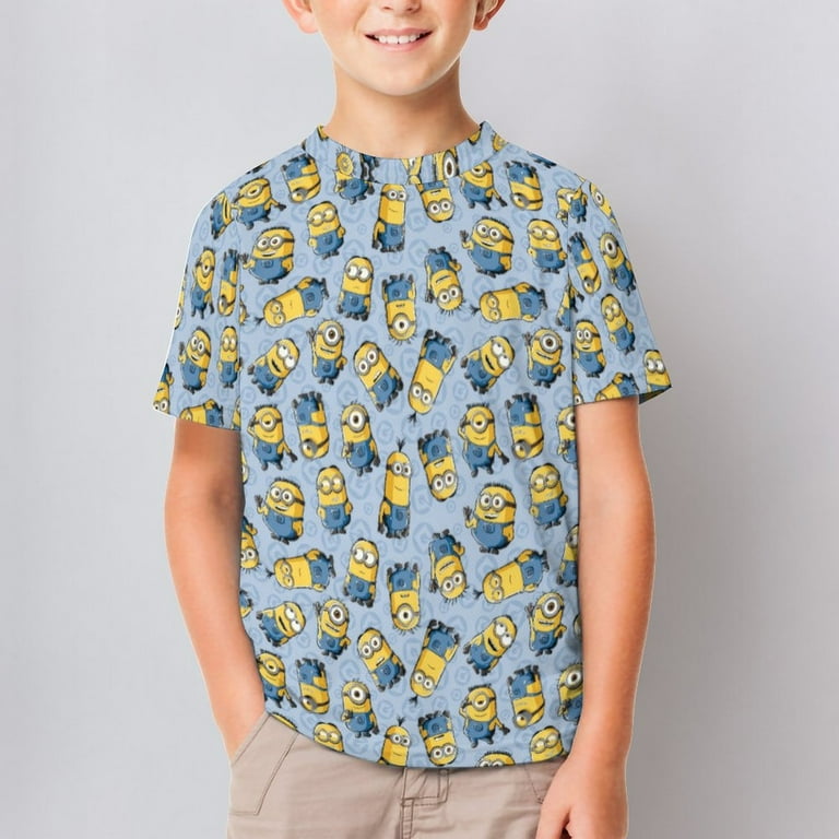 Pale Blue Minions T-Shirt for Boys Girls, Novelty Kids Shirts Crewneck Short Sleeve Tops Tees, XXL (160CM) Pale Blue Minions T-Shirt for Boys Girls, Novelty Kids Shirts Crewneck Short Sleeve Tops Tees, XXL (160CM)