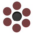thumbnail image 3 of Posavasos de cuero de 6 piezas, posavasos de tartán del clan Grant para bebidas, posavasos para tazas, regalo de inauguración de la casa, ideal para la decoración del hogar, 3 of 7