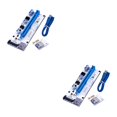 thumbnail image 3 of yingyy 6 -pin PCI -E Riser Board Interface 1x to 16x Adapter Graphic Card PCI -E Extender Board Blue white card blue line 2Set, 3 of 6