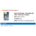 thumbnail image 2 of Back Up Light Bulb - Compatible with 2000 - 2006 Audi TT Quattro 2001 2002 2003 2004 2005, 2 of 2
