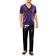 thumbnail image 2 of Camiseta brillante y transparente INSPIRE CHIC para hombre, camiseta de cuello en V, de manga corta, para fiesta, camiseta transparente, S, púrpura, 2 of 5