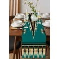 thumbnail image 2 of Green Southwestern Table Runner Vintage Boho Ethnic Geometric Tablerunners 13 x 36 Inch, Table Decorations Tabletop Scarf for Summer Gathering Holiday Farmhouse Kitchen Dining Decor, 2 of 6
