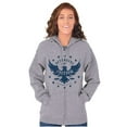 thumbnail image 3 of Defender Freedom Patriotic Eagle Zip Up Hoodie Men's Women's Brisco Brands S, 3 of 6