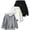 Grey Black White, variant on Fdqin Boys Hoodies 3 Piece Waffle Button Sweatshirts Long Sleeve Loose Pullover with Pocket Grey Black White 9-10 Years