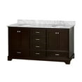 thumbnail image 5 of Harper 72" Double Bathroom Vanity with Chocolate Cabinet and Carrara Marble Top, 5 of 6