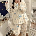 thumbnail image 1 of Pijama Kawaii Sanrio Cinnamoroll para mujer, conjunto de ropa de estar por casa informal, pantalones de manga larga, dibujos animados, regalo de otoño, 1 of 4