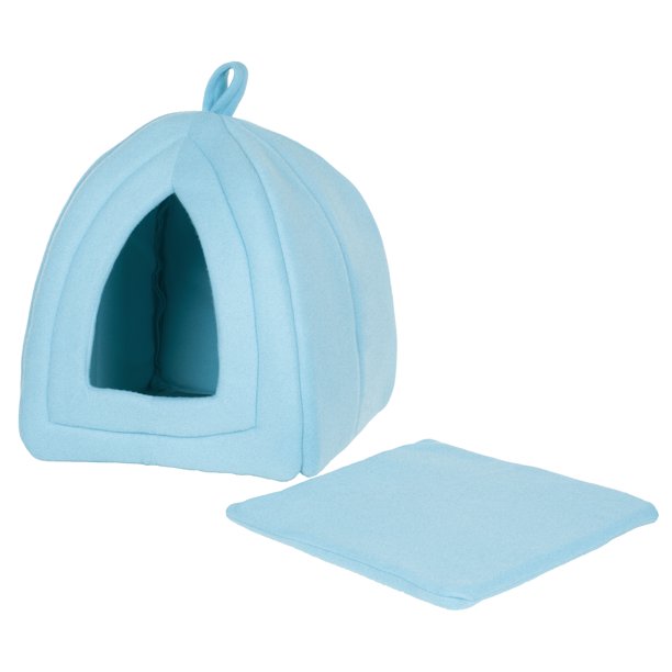 Petmaker Igloo Pet Cat Bed, Blue - Walmart.com - Walmart.com