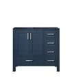 thumbnail image 3 of Lexora Home Jacques 36" Vanity Cabinet in Navy Blue, 3 of 9