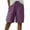 Purple, variant on Womens Bermuda Shorts Athletic Loose Running Shorts Casual Long Yoga Shorts With Pockets Black