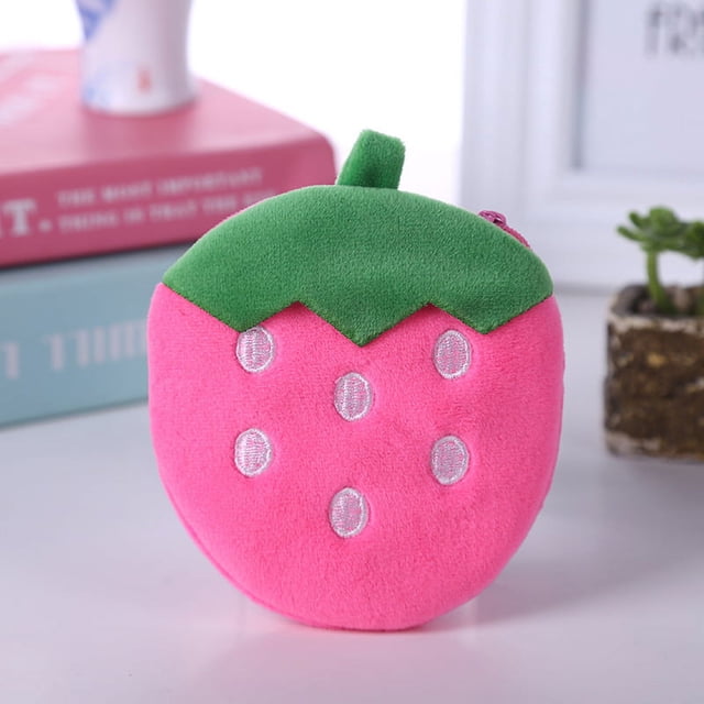 Bolsa de sandía, bolsa para teléfono móvil con forma de piña naranja, monedero de peluche de dibujos animados, funda para llaves