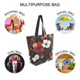 thumbnail image 7 of FORMRS Womens Canvas Tote Bag with Zipper Inner Pocket Shoulder Handbag, Red Flowers Pattern, 7 of 7