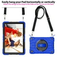 thumbnail image 3 of Allytechgroup for Samsung Galaxy Tab A9 Plus 11 Inch 2023 with Stand Women Men, Heavy Duty Shockproof Case with Shoulder Strap Kickstand Shockproof Protective for Galaxy A9+ Plus, Blue, 3 of 10