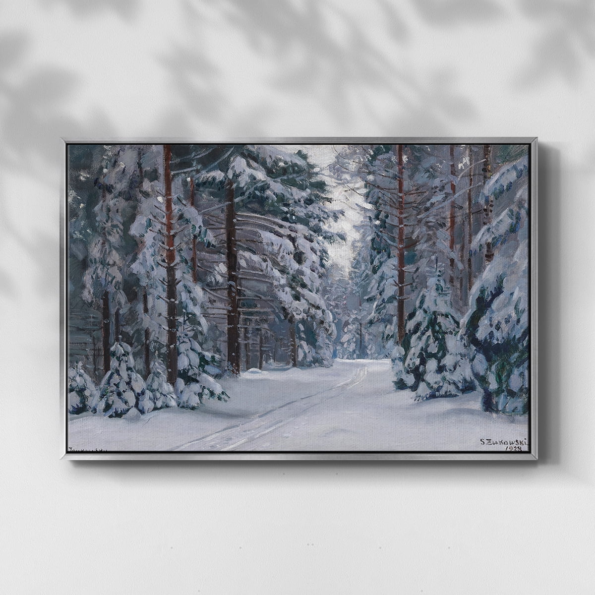 Vintage Landscape-CCLXVII By Wexford Home Framed in Silver Wood Gallery Wrapped Canvas 25 in. x 37 in.