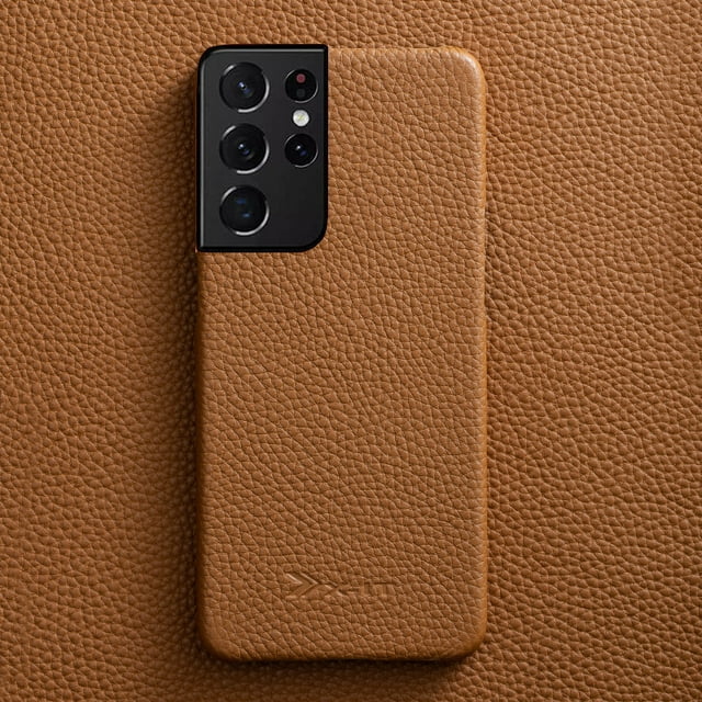 Étui en Cuir Véritable pour Samsung, Étui en Cuir Mode, Intellectual Coffee S22 Plus / S21+