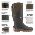 thumbnail image 5 of HISEA Rubber Rain Boots for Men Insulated Hunting Boots Waterproof Neoprene Work Boot for Farming Fishing, 5 of 6