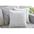 thumbnail image 5 of Soft Chenille Textured Pillow Covers Stitched Edge 16 x 16 inch, Cream White Mixed Black Texture Set of 2 / Modern Square Pillow Cases / Decorative Luxury Farmhouse Pillow Covers, 5 of 5