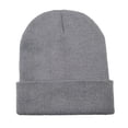 thumbnail image 1 of Minnieouse Gorros Gorros Gorro de punto con puños Calentador de protección Hip Hop Casual Skullies Gorro Esquí de invierno gris plateado claro Type3 NO3, 1 of 6
