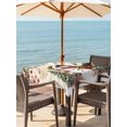 thumbnail image 2 of Outdoor Tablecloth with Umbrella Hole and Zipper, Red Beige Christmas Square Table Cloth 60x60 Inch Waterproof Tablecloth, Snowman Xmas Tree Ball Snowflake Winter Picnic Table Cover for Patio Camping, 2 of 7
