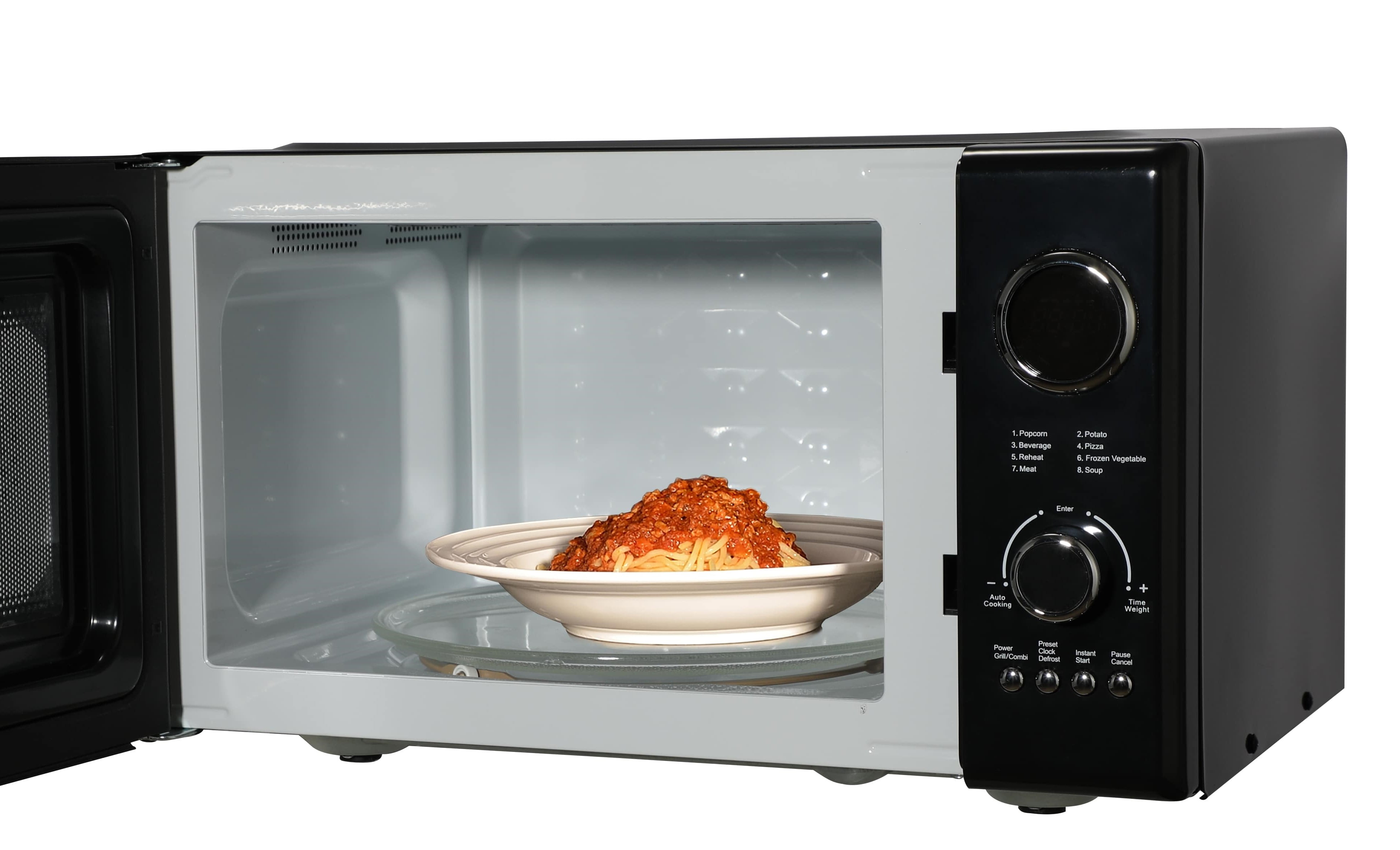 Emerson 0.9 Cu. Ft., 800W Retro Black Microwave Oven with Grill, MWRG0901BK