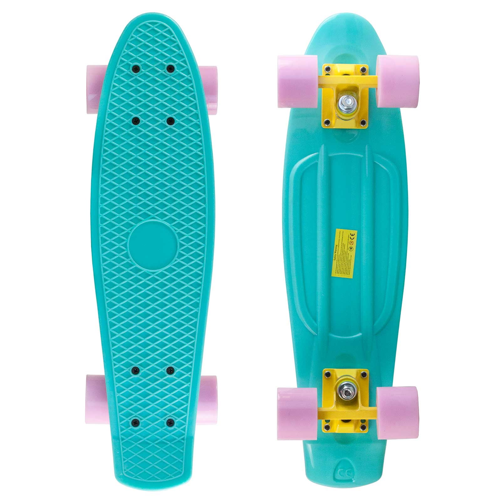 22"LED Penny Cruiser Skateboard Skater Board Retro Deck Cruiser Plastic Kids NEW 