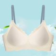 thumbnail image 2 of Hontri Wireless Full Coverage Sports Bra Women's No Underwire Bralette - Full Coverage Soft Support Sports Bra - Comfortable Everyday & Light Workout Bra (S-XXL) (White | S), 2 of 3