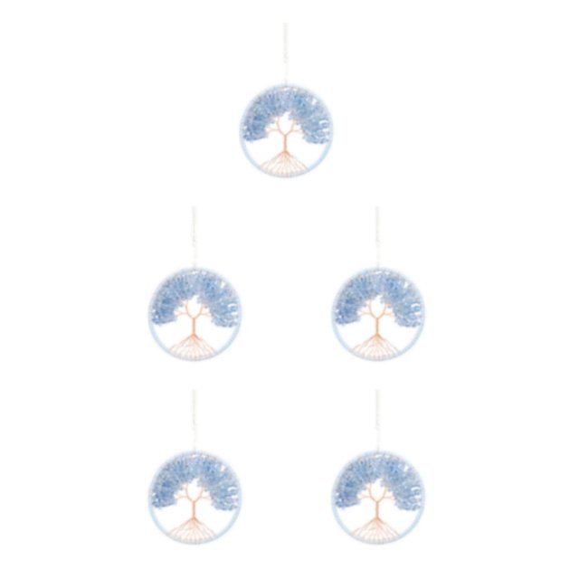 Bearachild Atrapasueños de piedras preciosas de moda para colgar en la pared del dormitorio Decoración Atrapasueños de ágata natural Lago azul Type2 NO2