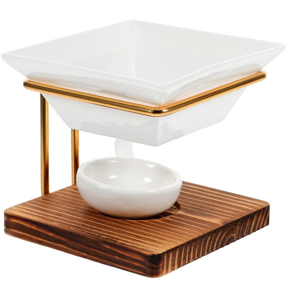 Masteelf 1 set of Tealight Candle Wax Warmer Fragrance Wax Warmer Essential Oil Burner With Candle Holder