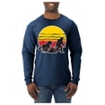 thumbnail image 2 of Wild Bobby Sunset Silhoutte Unicorn and Sasquatch Men Long Sleeve Shirt, 2 of 6