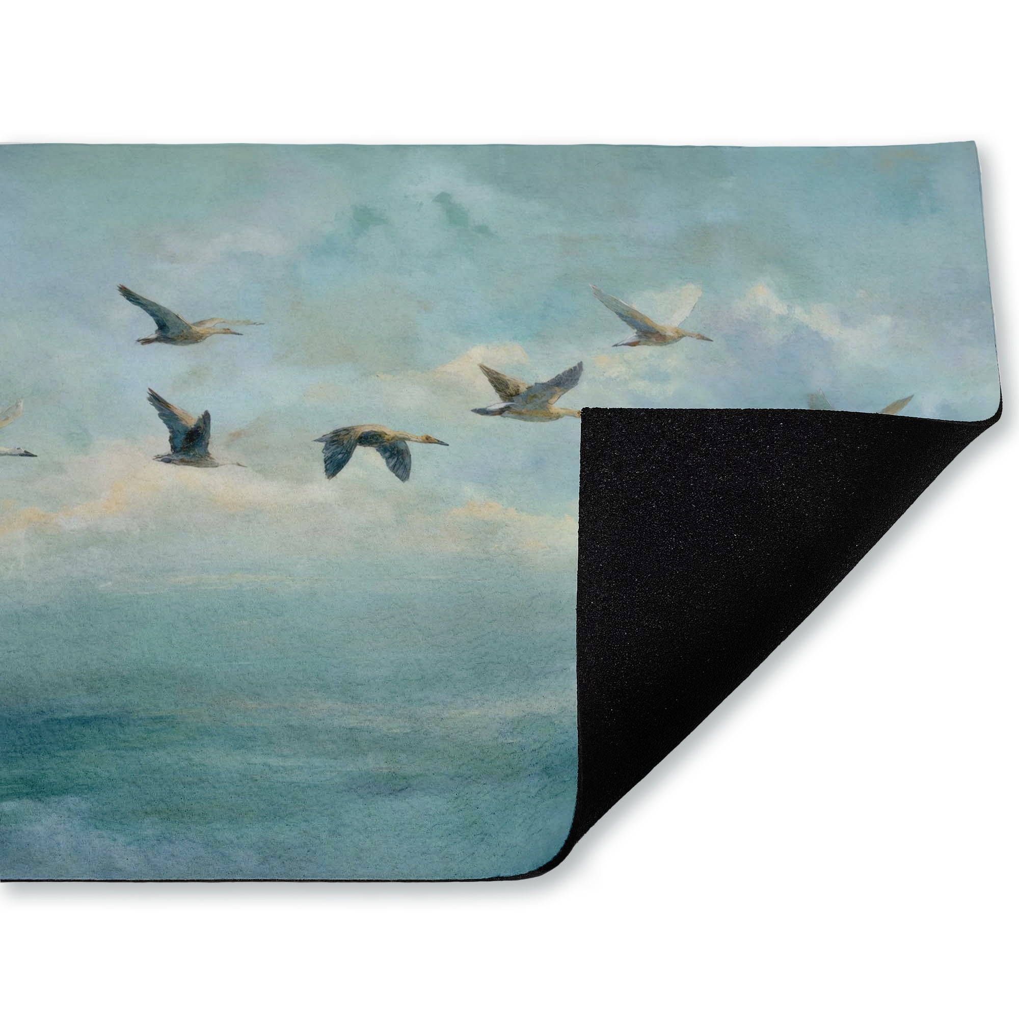 Stupell Industries Blue Skies & Flock of Geese Printed Outdoor Door Floor Mat, design by Petals Prints Design