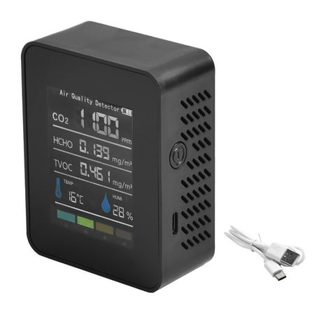 Homena Useful Brand New Air Quality Monitor CO2 Meter 1200mAh Battery 89 * 70 * 35mm LED Digital Display Replacement USB Cable