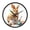 Easter Bunny With Paintbrush, variant on Indoor 12' Voice-Activated Luminous Decoration Wall Clock With LED Night Light Kawaii Pastel Bunny