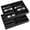 Black-8 Grids, variant on Stackable Glasses Storage Tray Black 8 Grids, 2 Count