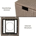 thumbnail image 5 of COSIEST Outdoor Patio Hideaway Wicker Grey Tank Table for Gas Fire Pits, 5 of 6
