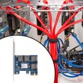 thumbnail image 1 of EUX1-0 Adaptador PCIE a PCIE 1 a 4 PCIE Ranura USB 3.0 Mining Riser Card Converter, 1 of 9