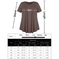 thumbnail image 5 of Women's Plus Size Henley V Neck Button up Tunic Tops Casual Short Sleeve Blouse Shirts, 5 of 7
