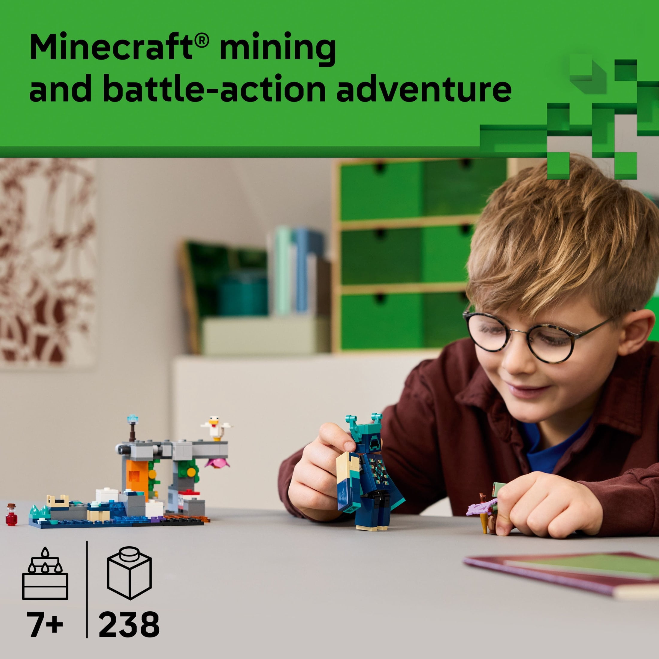 LEGO Minecraft The Warden Encounter Kids Toy -  Collectible Building Set for Boys and Girls 7+- With Silent Ranger Minifigure - Great Birthday Gift for Gamers and Kids Who Love Minecraft Toys - 21274