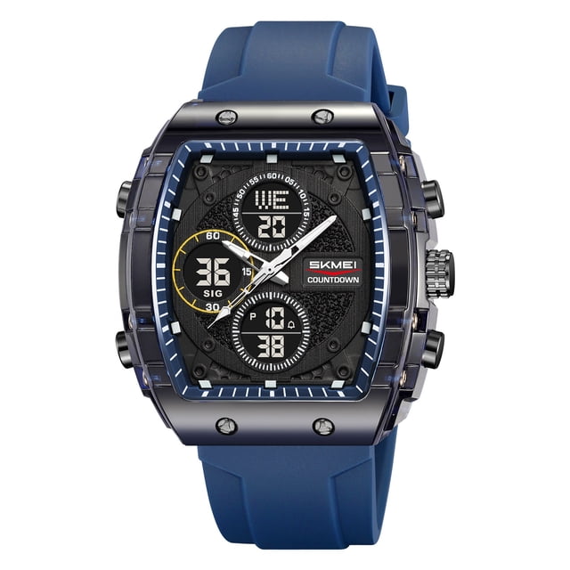 Digital Alarm Clock Large Display Men'S Outdoor Sports Watch with Luminous Dial, Waterproof for Swimming Running Hiking, Digital Watch Waterproof Multi-Function for Camping