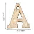 thumbnail image 3 of 100 PCS DIY Crafts Supplies Decor Decorate Wedding Table Baby Child Wooden Discs Alphabet Letters Unfinished Bamboo, 3 of 6