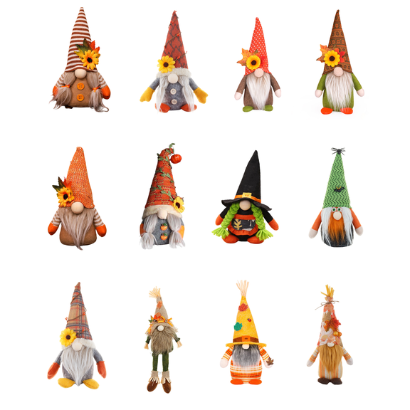 AYktou Fall Gnomes Decor Thanksgiving Sunflower Gnomes, Harvest Gnomes Tiered Tray Decor, Faceless Doll Ornaments Autumn Handmade Decor Stuffed Gnomes Gifts for Festival Party Shelf Home Decor