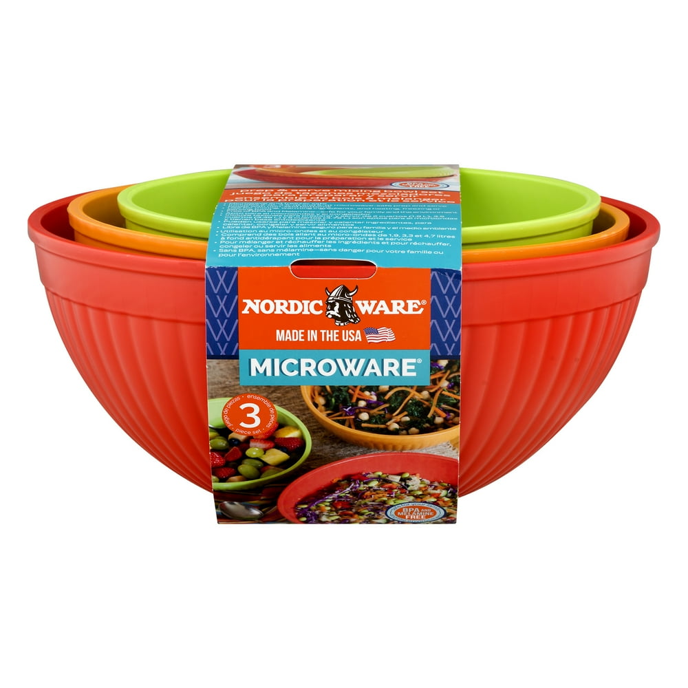 Nordic Ware Prep & Serve Mixing Bowl Set, 3 Piece