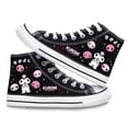 thumbnail image 3 of Kuromi-zapatos con dibujos animados de corazón para niña, el mismo estilo, lona alta, animación periférica, estudiantes masculinos y femeninos, informales, 2024, 3 of 5