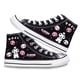 thumbnail image 3 of Kuromi-zapatos con dibujos animados de corazón para niña, el mismo estilo, lona alta, animación periférica, estudiantes masculinos y femeninos, informales, 2024, 3 of 5