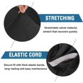 thumbnail image 2 of Velvet Dining Chair Covers Stretch Chair Covers for Dining Room Set of 6 Parson Chair Slipcovers Chair Protectors Covers Dining, Soft Thick Solid Velvet Fabric Washable, Black, 2 of 7