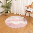 thumbnail image 2 of Round Area Rug – 23.6" Soft Velvet Polyester Entry Mat for Bedroom, Hallway, Dorm & Porch – Contemporary Doormat, Floor Decor for Living Room & Home, 2 of 5