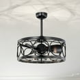 thumbnail image 5 of Sultan 24.4 in. Indoor Black Finish Ceiling Fan with Light Kit and Remote, 5 of 5