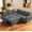 Gray, variant on 5 Seat L Shaped Modular Sectional Sleeper Sofa Bed, Green Chenille Pull Out Couch with Reclining Backrest, USB Ports, Hidden Storage Seat, Tool-Free Assembly for Living Room