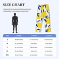 thumbnail image 3 of Yiaed Tropical Lemon Print Men's Lounge Pants, Loose PJ Bottoms, Long Pajama Pants for Men-X-Large, 3 of 5